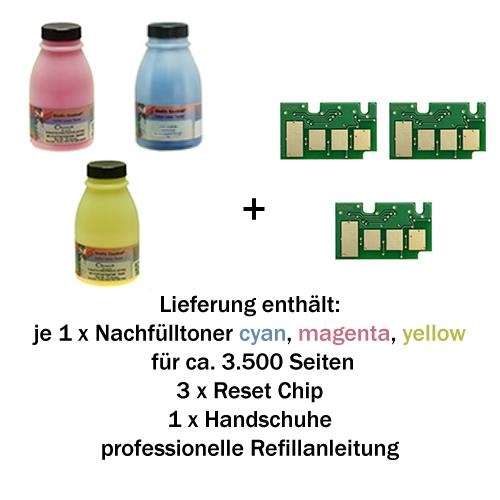 Refill-Set für Samsung CLP680 / CLX6260 C/M/Y