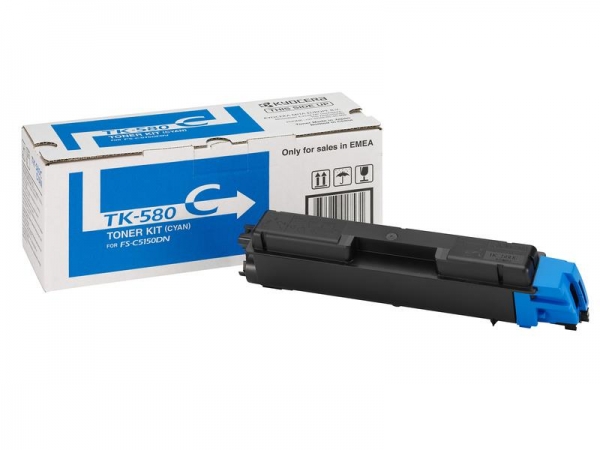 Original Kyocera 1T02KTCNL0 / TK-580C Toner Cyan