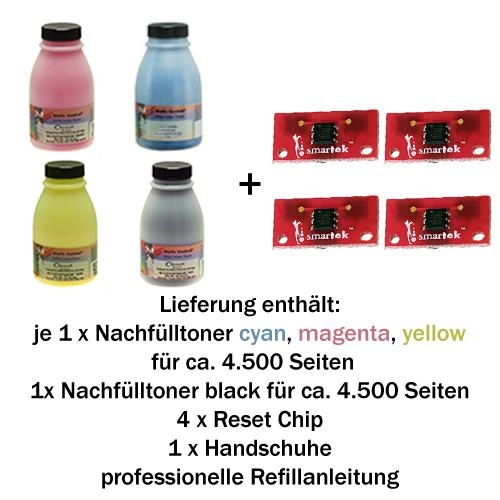 Nachfülltoner Refill Set für Xerox Phaser 6115, 6120 schwarz,cyan,magenta,yellow