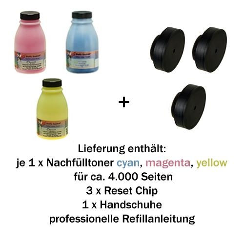 Nachfülltoner Refill-Set für Epson® C1100 CX11 C/M/Y