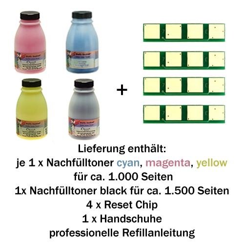 Refill-Set für Samsung CLP-320 CLX-3185 (BCMY)