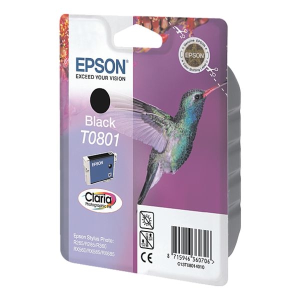 Original Epson Tintenpatrone T0801 schwarz