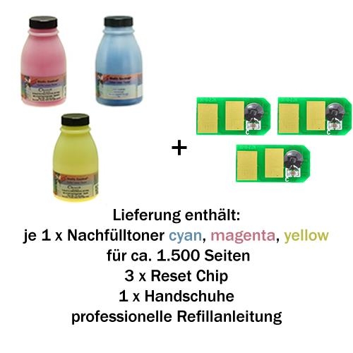 Refill-Set für OKI C301 / C321 C,M,Y